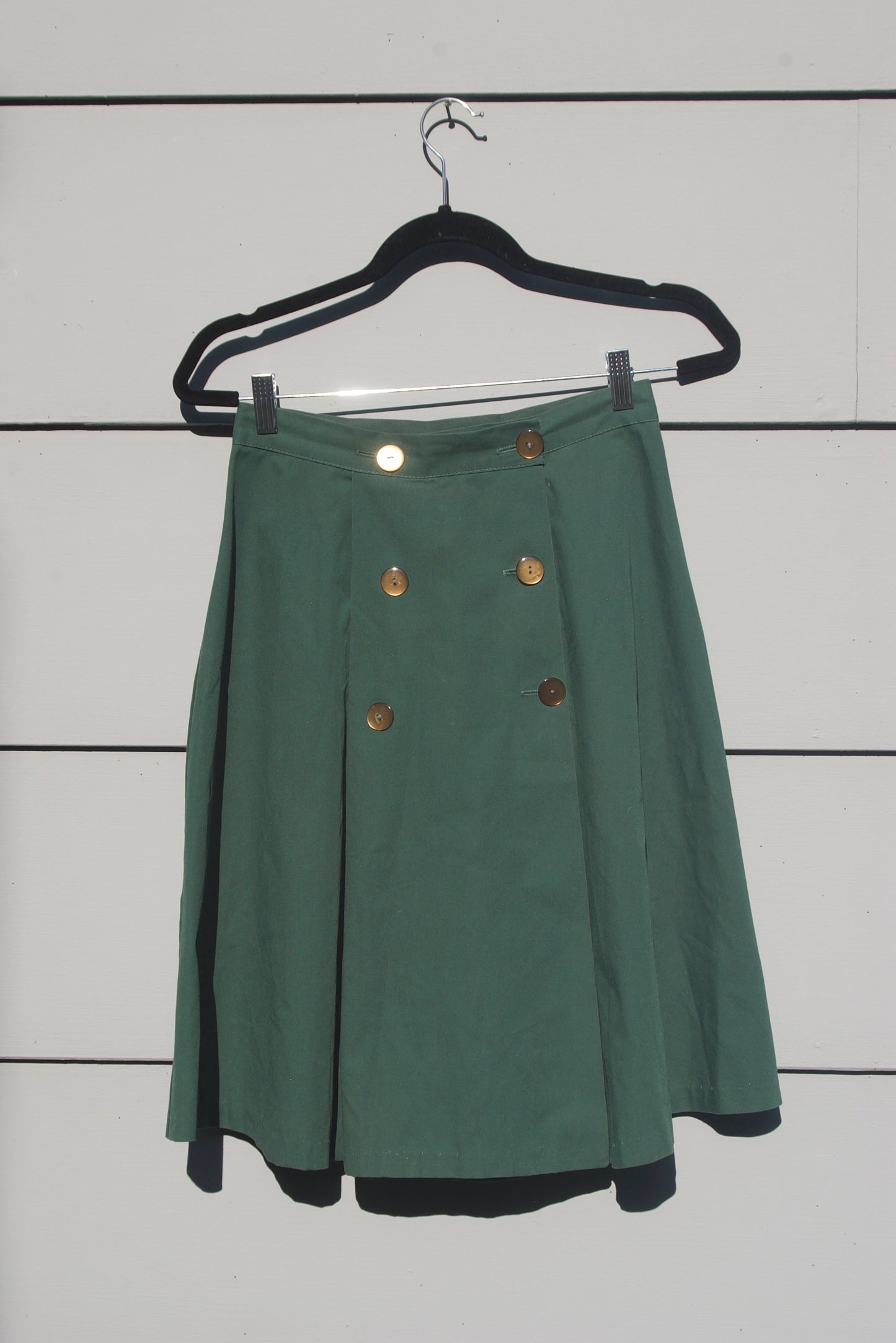 Green Double Breasted Skirt