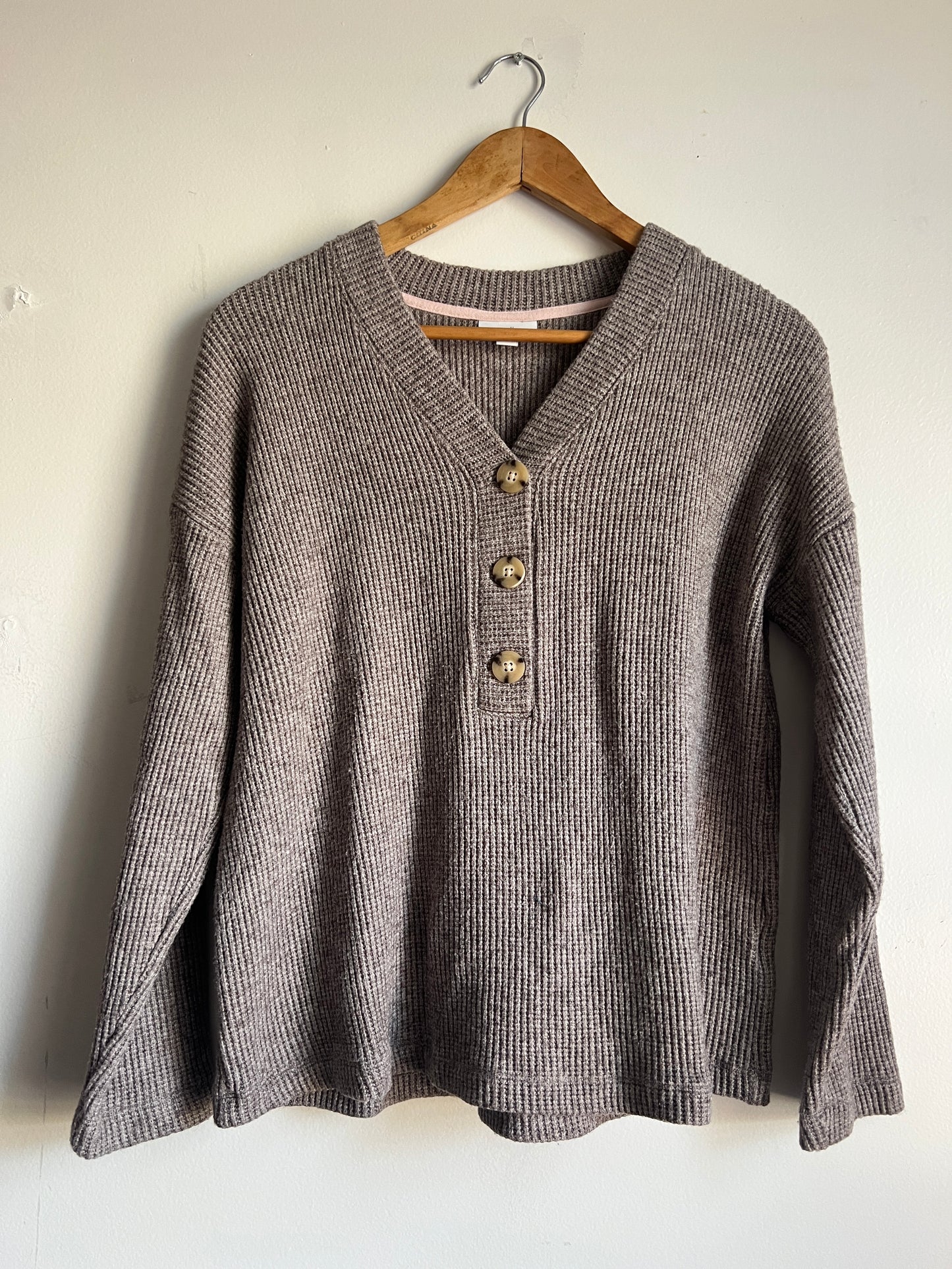 Cozy Waffled Henley