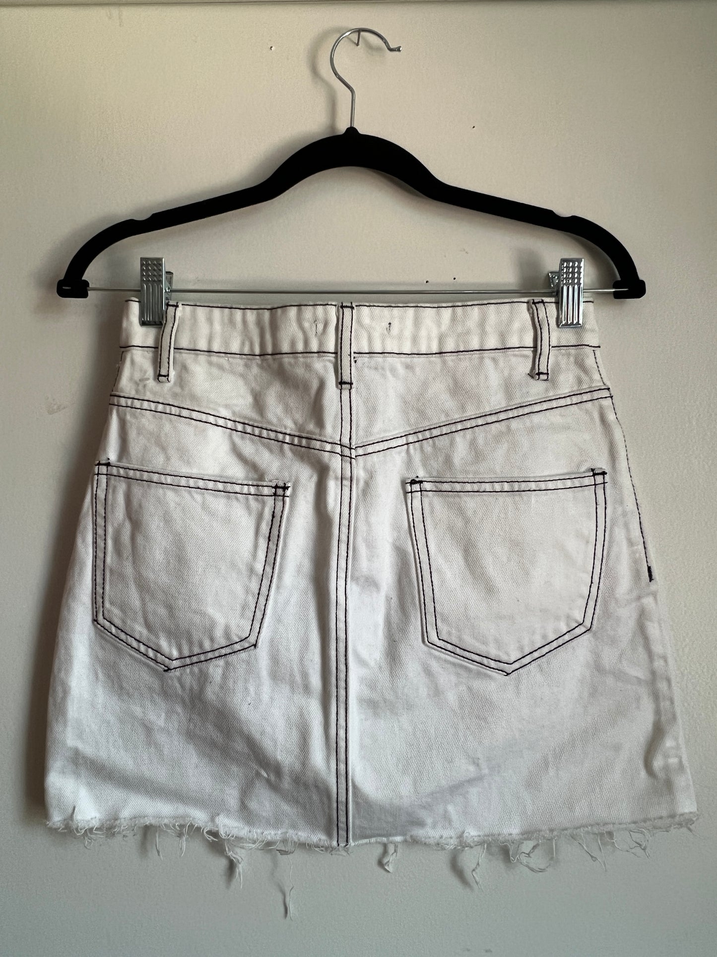 White Denim Skirt