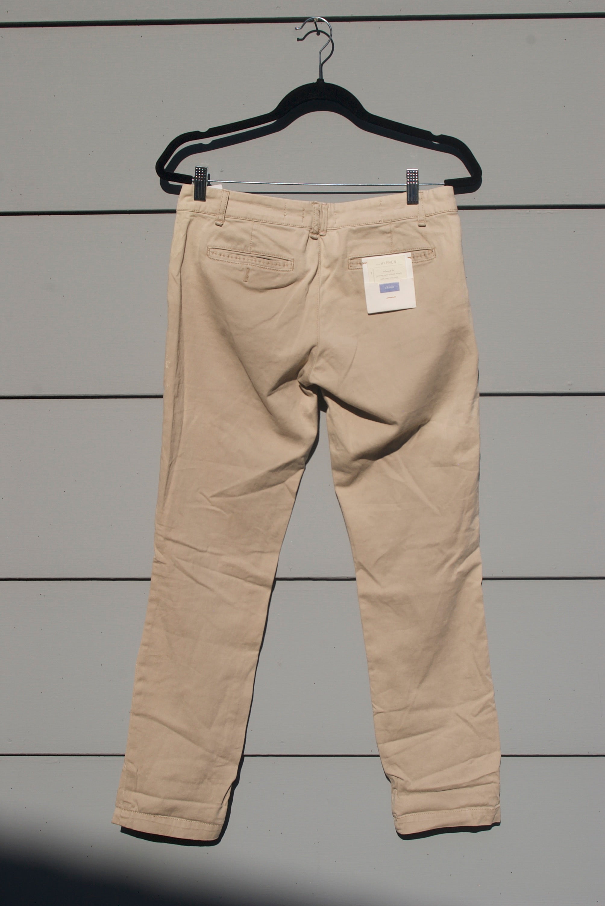 Distressed fashion khakis