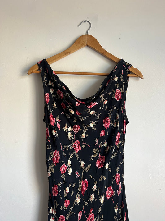 Cowl-neck Floral Maxi