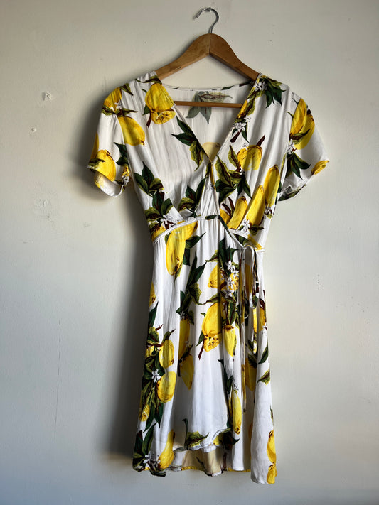 Lemon Blossom Wrap Dress